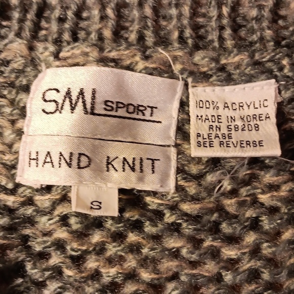 Hand knit sweater cardigan small - Picture 3 of 3